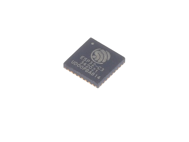 Módulo ESP32 IoT ESP32-PICO-V3 Microchip ESP32-C3 cinza escuro com textos impressos