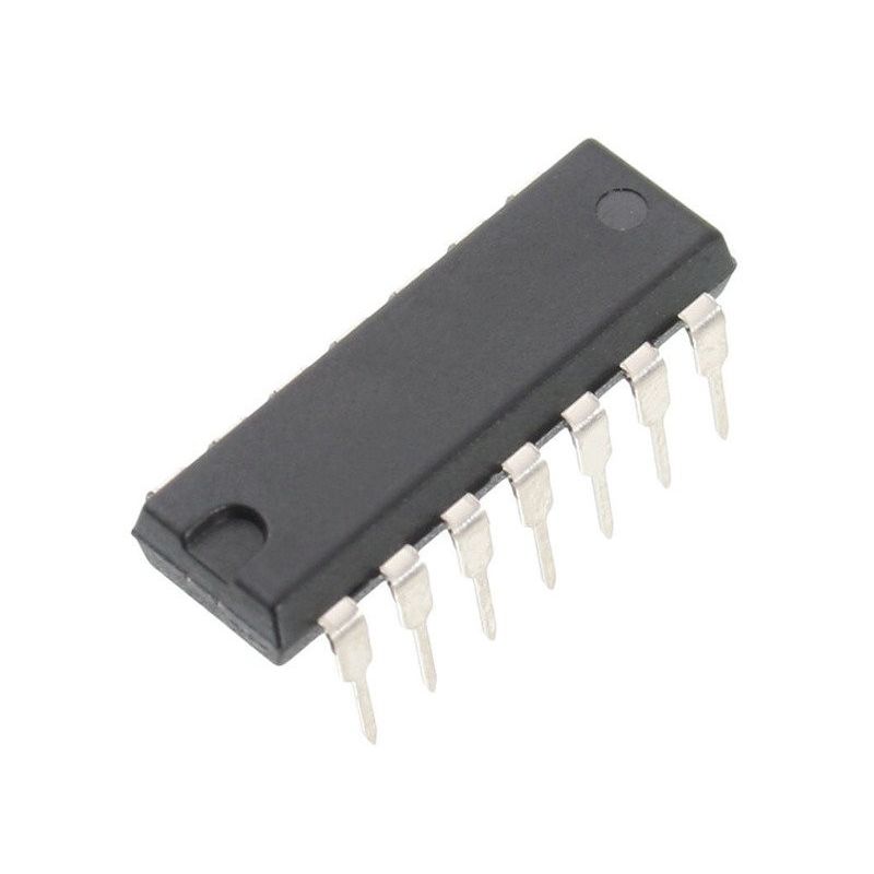 LM339 Chip eletrónico preto com 14 pinos metálicos