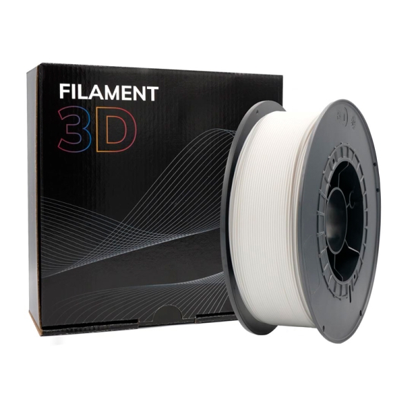 Filamento PLA Branco - Diametro 1,75mm - Bobina 1kg Branco Filament 3D Bobina de filamento 3D branca com caixa preta