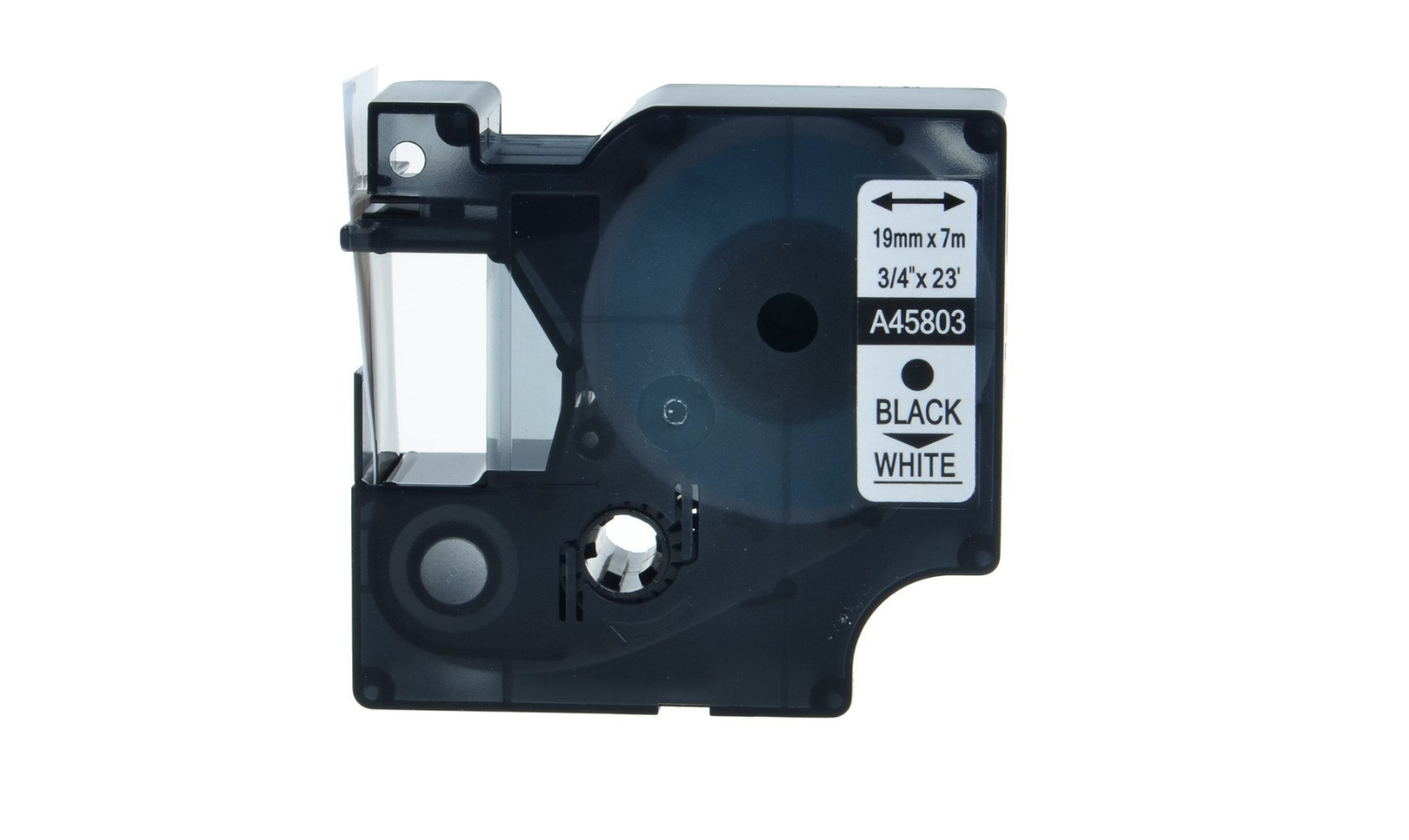 Etiquetas Dymo D1 45803 Generica para Rotuladora Texto preto sobre fundo branco Fita de etiquetas preta e branca para impressora com rótulo