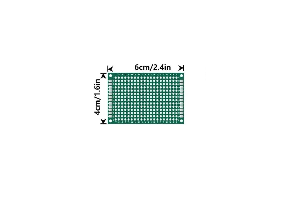 Placa PCB perfurada 6 x 4 cm dupla face Placa protoboard verde de 6cm por 4cm com furos para soldagem