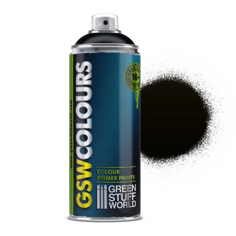 Spray primário preto enchimento 3D 400ml Spray de tinta primer preta GSW COLOURS
