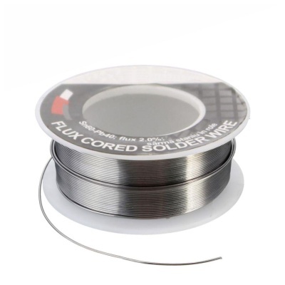 Rolo de fio de solda com núcleo de fluxo