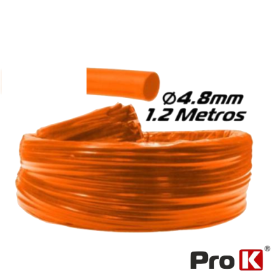 Bobina de fio elétrico laranja ProK com medidas Ø4.8mm 1.2 Metros