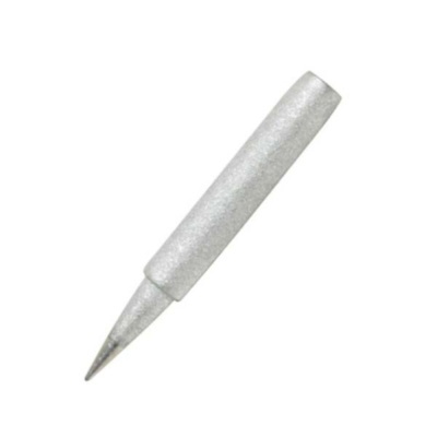Ponta de soldador prateada com ponta metálica cónica