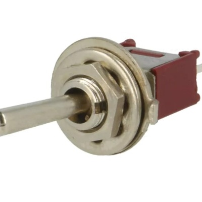 Interruptor liga/desliga metálico com corpo vermelho