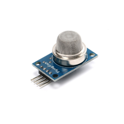 Sensor de gás MQ-4 azul com tampa de malha metálica prateada