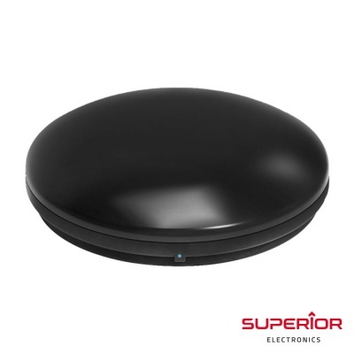 Dispositivo oval preto com logo Superior Electronics