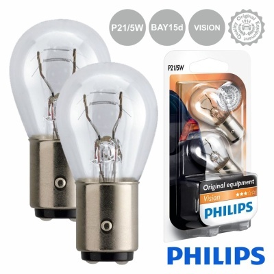 Lâmpadas automotivas PHILIPS P21/5W com embalagem
