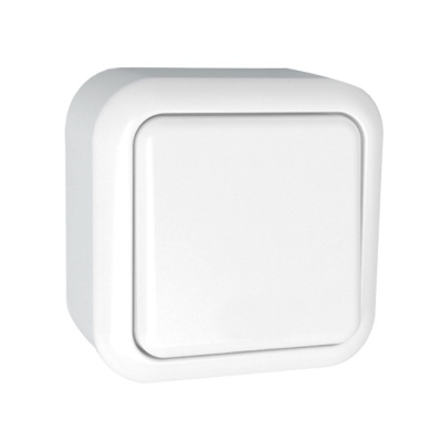 Interruptor elétrico quadrado branco de parede