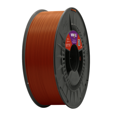 Rolo de filamento de impressora 3D castanho alaranjado