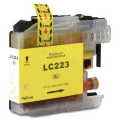 Cartucho de tinta amarelo para impressora com etiqueta amarela LC223 XL