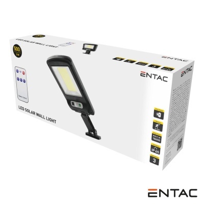 Embalagem de luz de parede solar LED da ENTAC com painel LED e suporte ajustável