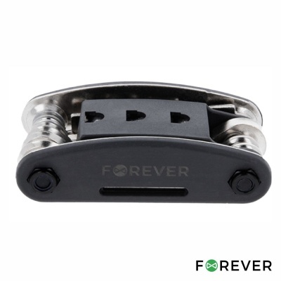 Ferramenta multiusos compacta preta e prateada da FOREVER