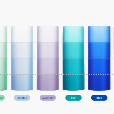 Rolos de fita colorida em várias cores tradicionais dispostos em linha