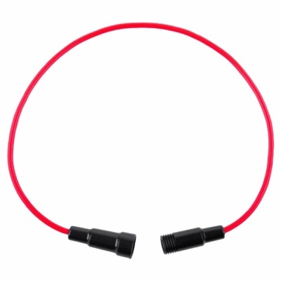 Cabo elétrico flexível vermelho com extremidades pretas