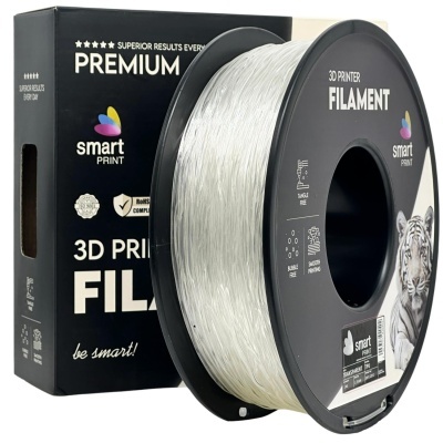 Rolo de filamento transparente smart PRINT para impressora 3D com embalagem preta