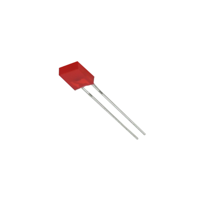 Componente eletrónico vermelho com dois fios metálicos