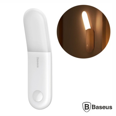 Luz de parede Baseus branca minimalista com botão circular