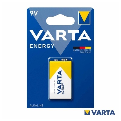 Embalagem azul com pilha alcalina VARTA ENERGY 9V