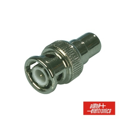 Conector tipo BNC metálico com isolamento branco