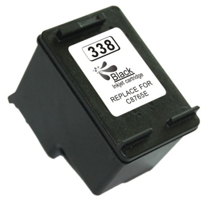 Cartucho de tinta preto para impressora com etiqueta branca