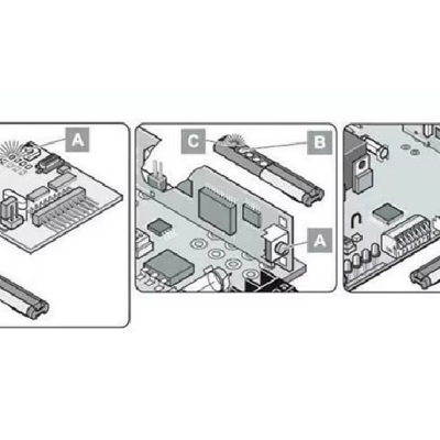 Diagramas de instalação de memória RAM com letras A, B, C
