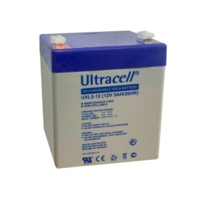 Bateria recarregável Ultracell UXL5-12 cinzenta com tampa azul