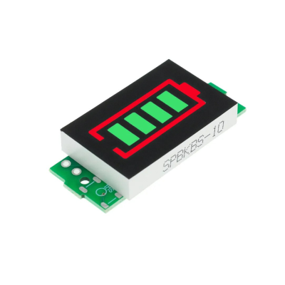 Relógio digital indicador de bateria com componentes eletrónicos