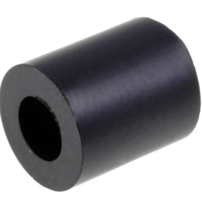 Cilindro oco de borracha preto