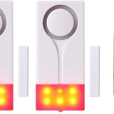 Conjunto de campainha sem fios com luzes LED e telecomando