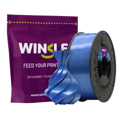 Filamento 3D azul com embalagem roxa WINKLE