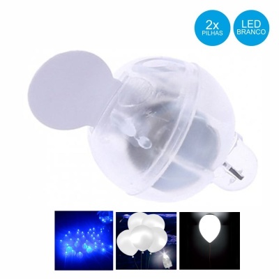 Luz LED para balão branca transparente para decoração de festas
