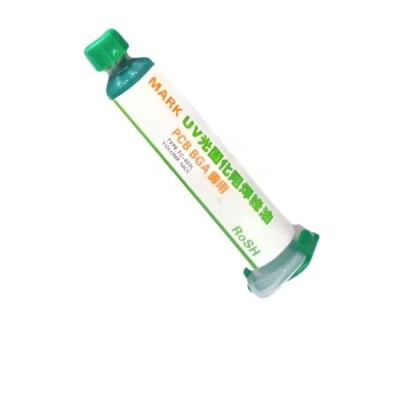 Tubo branco com tampa verde de pasta para PCB e BGA