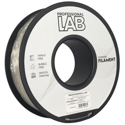Carretel de filamento transparente para impressora 3D da Professional Lab