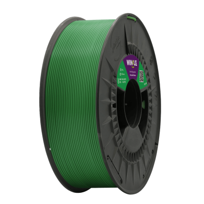Bobina de filamento verde para impressão 3D com etiqueta WINKLE