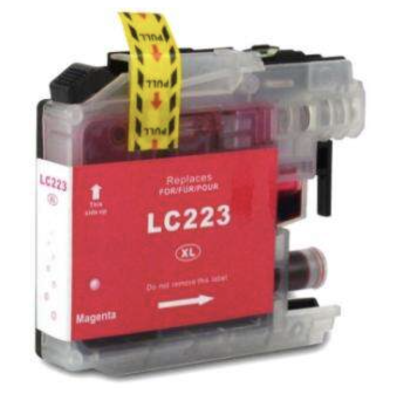Cartucho de tinta magenta LC223 XL com etiqueta vermelha