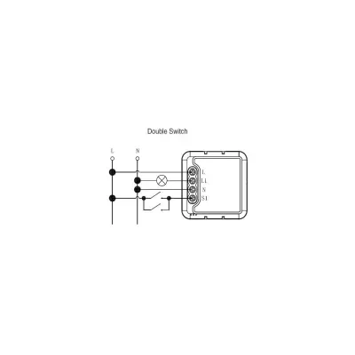Diagrama elétrico de um Double Switch mostrando conexões e símbolos