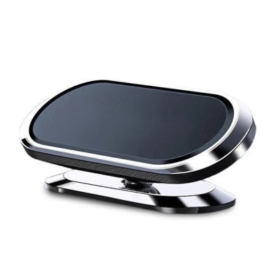 Base de carregamento sem fios preta com detalhes cromados