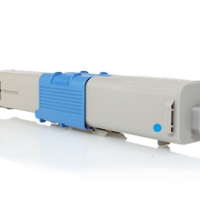 Cartucho de tinta cinzento com pega azul