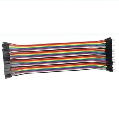 cabo de fita colorido com terminais metálicos