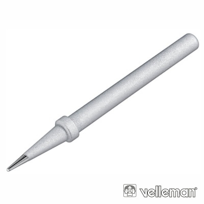 Ponta para ferro de soldar prateada com corpo texturizado