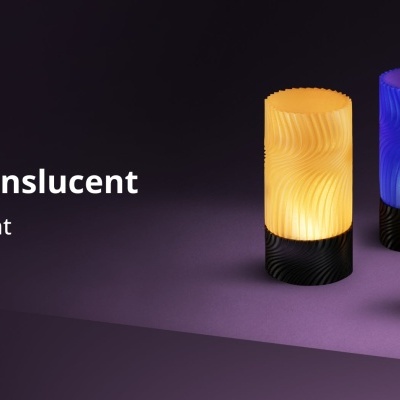 Lâmpadas modernas cilíndricas translúcidas coloridas com padrão ondulado