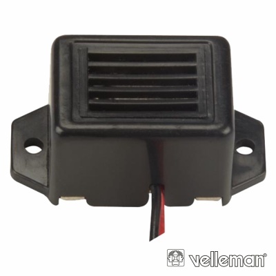 Sensor ou alto-falante eletrónico preto com grelha frontal e fios