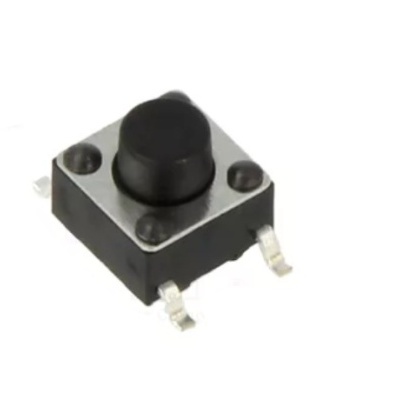 Interruptor tátil preto com base metálica