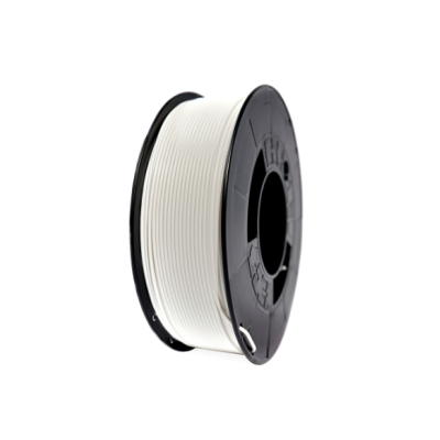 Bobina preta de filamento para impressora 3D com filamento branco