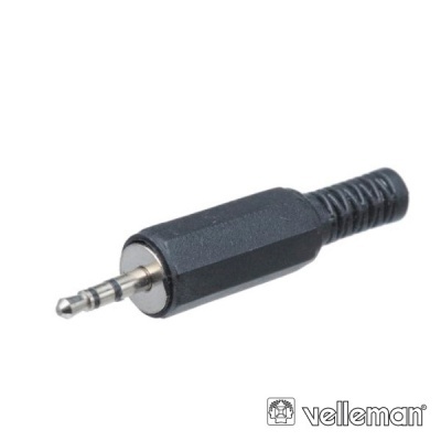 Conector de áudio estéreo de 3,5 mm preto