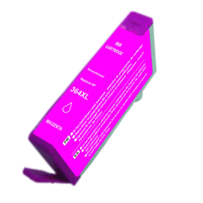 Caixa de tinta para impressora magenta com texto VISITCARTE e 364XL