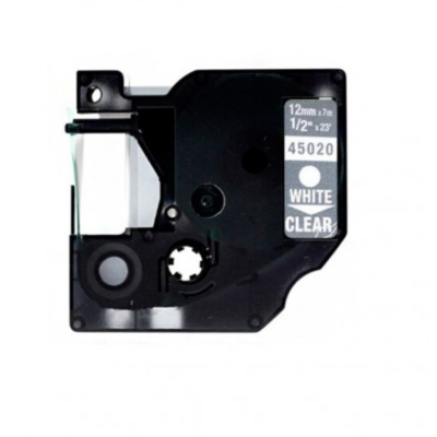Cartucho de fita para rotuladora preta com branco