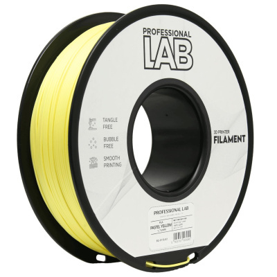 Rolo de filamento amarelo pastel para impressora 3D da marca Professional Lab